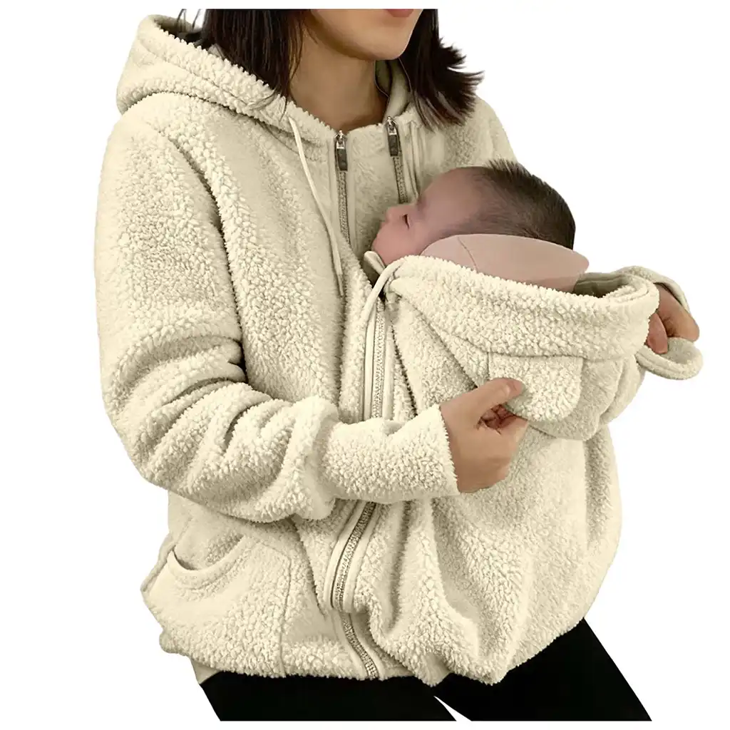 Women Hoodies With Pockets Womens Fleece Zip Up Baby Wearing Jacket Maternity Winter Heated Fun Sweatshirt And Hoodie
