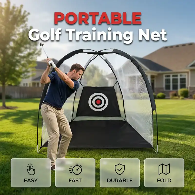 TTYGJ 1M/Swing Practice Net Cutter Trainer Indoor Outdoor Foldable Tent Cage Golf Supplies Accessories