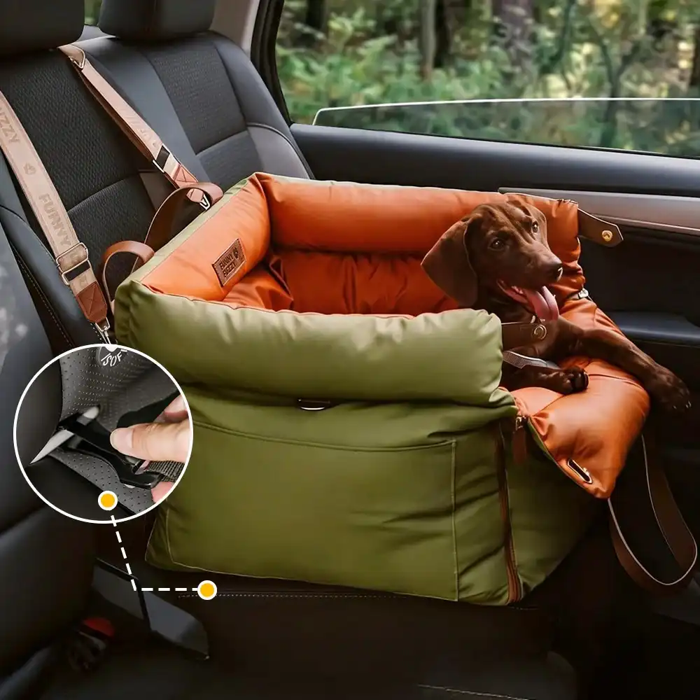 Car-mounted Pet Bed, Detachable and Washable, All-Season Universal Dog Leather Portable Waterproof and Bite